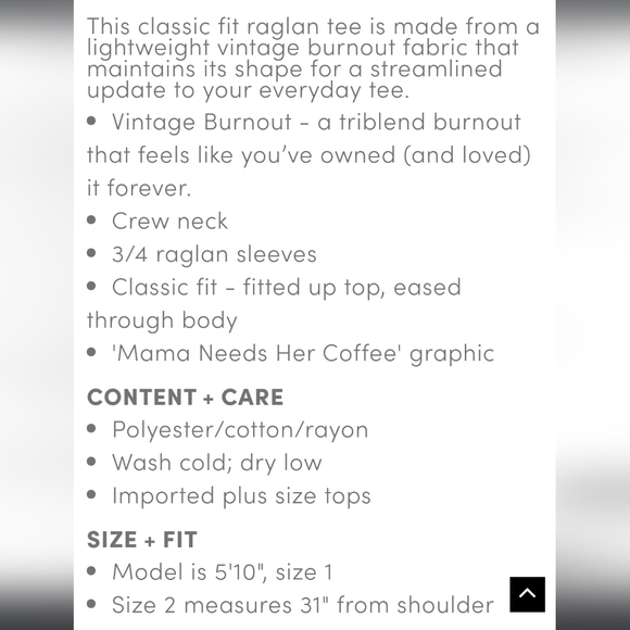 Torrid Size 0 (large) Mama Needs Coffee ☕ Raglan Crew Tee shirt pink - Picture 4 of 5